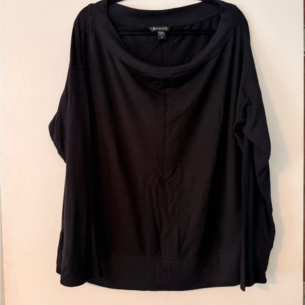 Athleta Black Long Sleeve Top